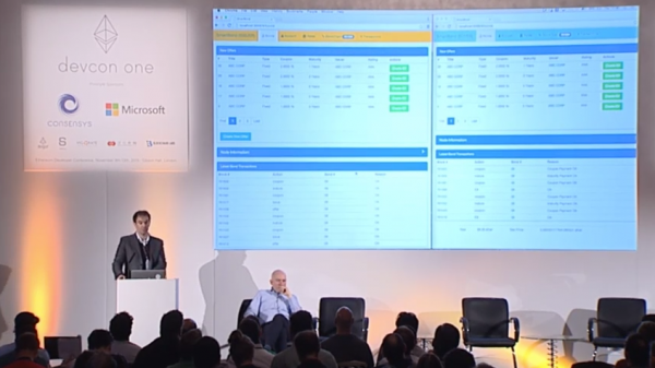 Picture from UBS demo at the DEVCON1 conference